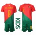 Günstige Portugal Bruno Fernandes #8 Babykleidung Heim Fussballtrikot Kinder WM 2022 Kurzarm (+ kurze hosen)